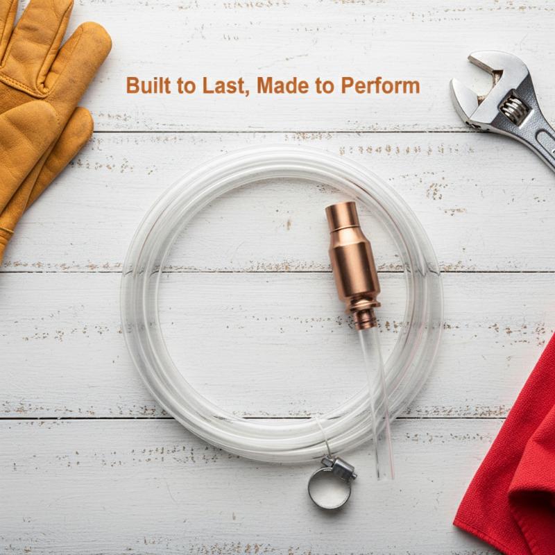 Gas Siphon Hose Pump Shaker Manual 1 2 Valve Clear Tube Leakproof Transfer for Home Garden Tools Emergency Fueling
