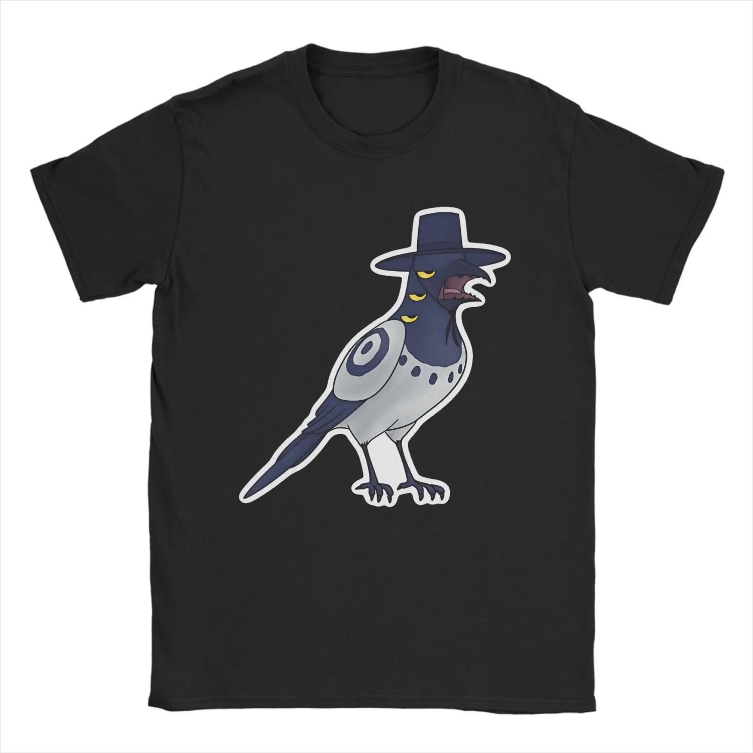 

Fashion K-Pop Demon Hunters Magpie T-Shirts Crewneck Pure Cotton T Shirts Short Sleeve Tee Shirt Printed Clothes S чёрный