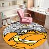 Garfield Print Round Rug, Washable Floor Carpet, For Entryway Dorm Laundry Room Office Study, Home Decor Birthday Christmas Gift