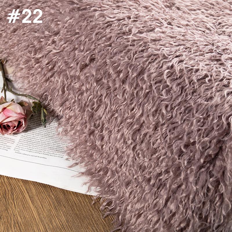 50*170cm High-grade 6cm Long Hair Cashmere Fabric Lamb Curly Imitation Tan Sheep Wool Plush Fabric DIY Clothing Dolls Cosplay