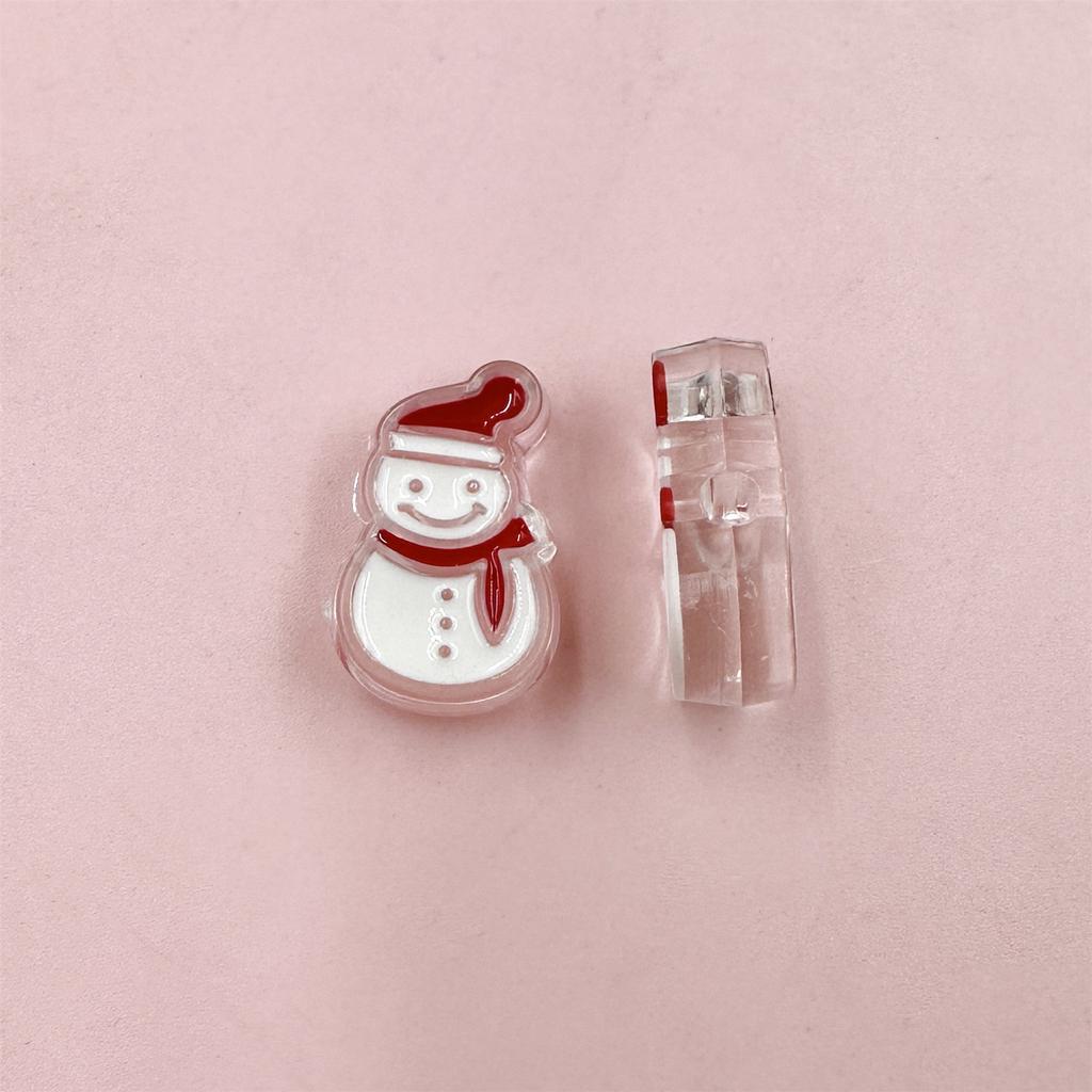 Home Partyzubehör Acryl Weihnachtsbaum Zellen DIY Armbänder Schneemann Handschuhe Lose Perlen Acryl 10 Stück Halskettenzubehör Handyketten