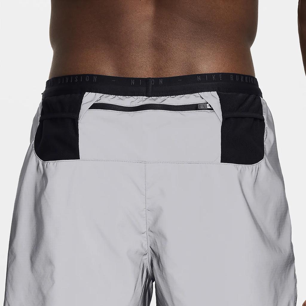 Nike Dri-FIT ADV FW24 Running Division Reflective Two-In-One Sports Shorts Men Shorts Silver Black FZ1123-035