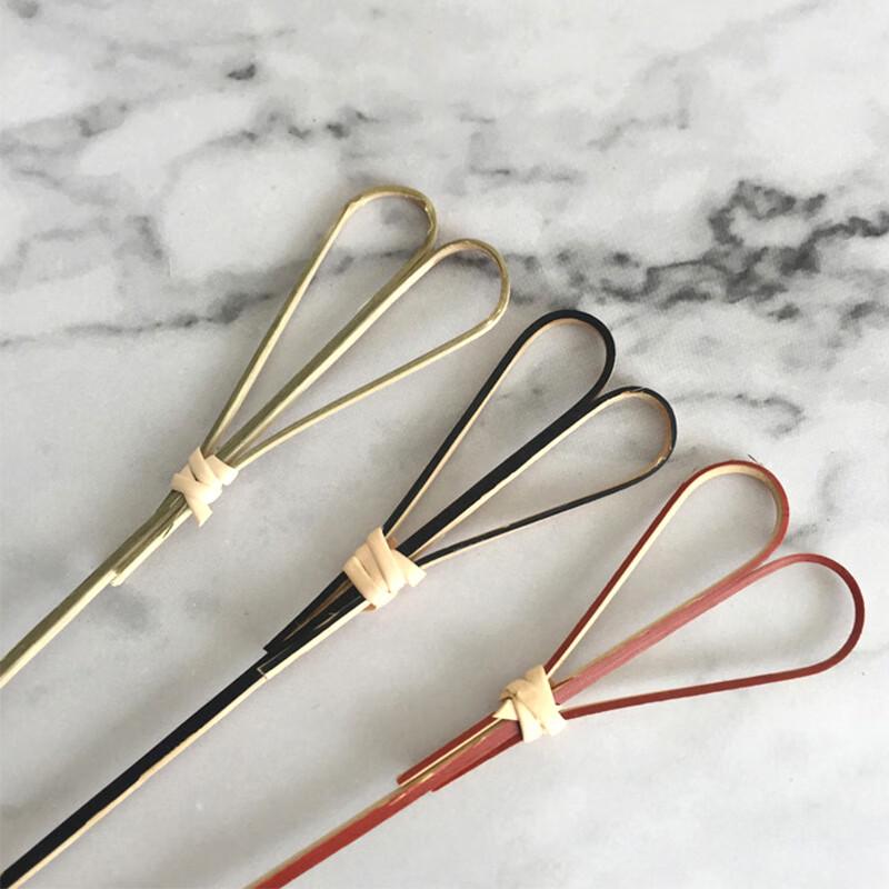 ZISIZ Scissor-Shaped Disposable Bamboo Skewers