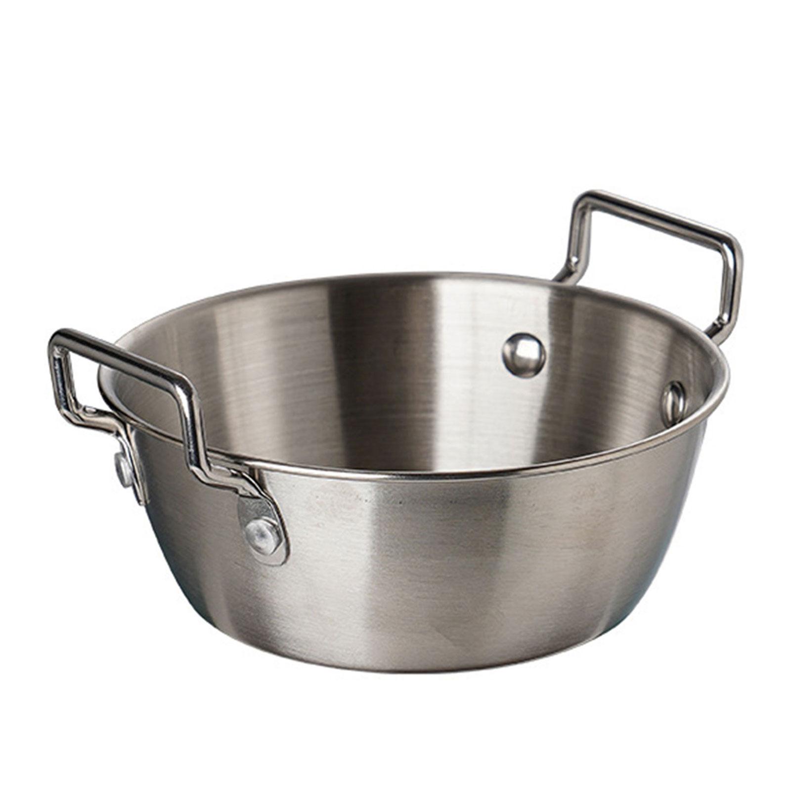 

Набор из 4 функциональных чаш для рисового вина из нержавеющей стали с дизайном двойных ручек для удобного обращения и большой вместимости, золотого цвета S серебряный