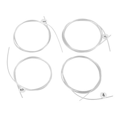 Set di 4 corde per ukulele in nylon trasparente dal timbro caldo, per strumenti professionali.