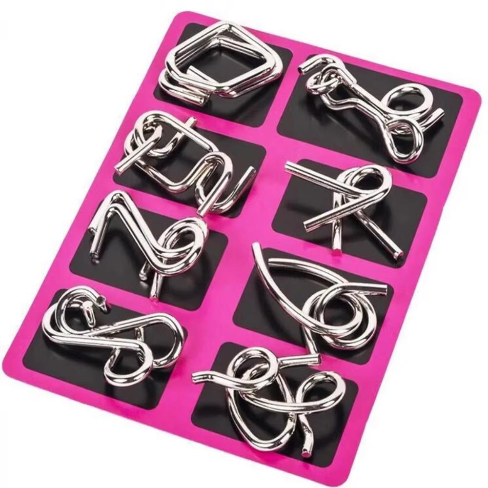 Metal Puzzle Montessori Puzzle Toy 3D Design Brain Teaser Toy Intellectual Toys Kids Adult