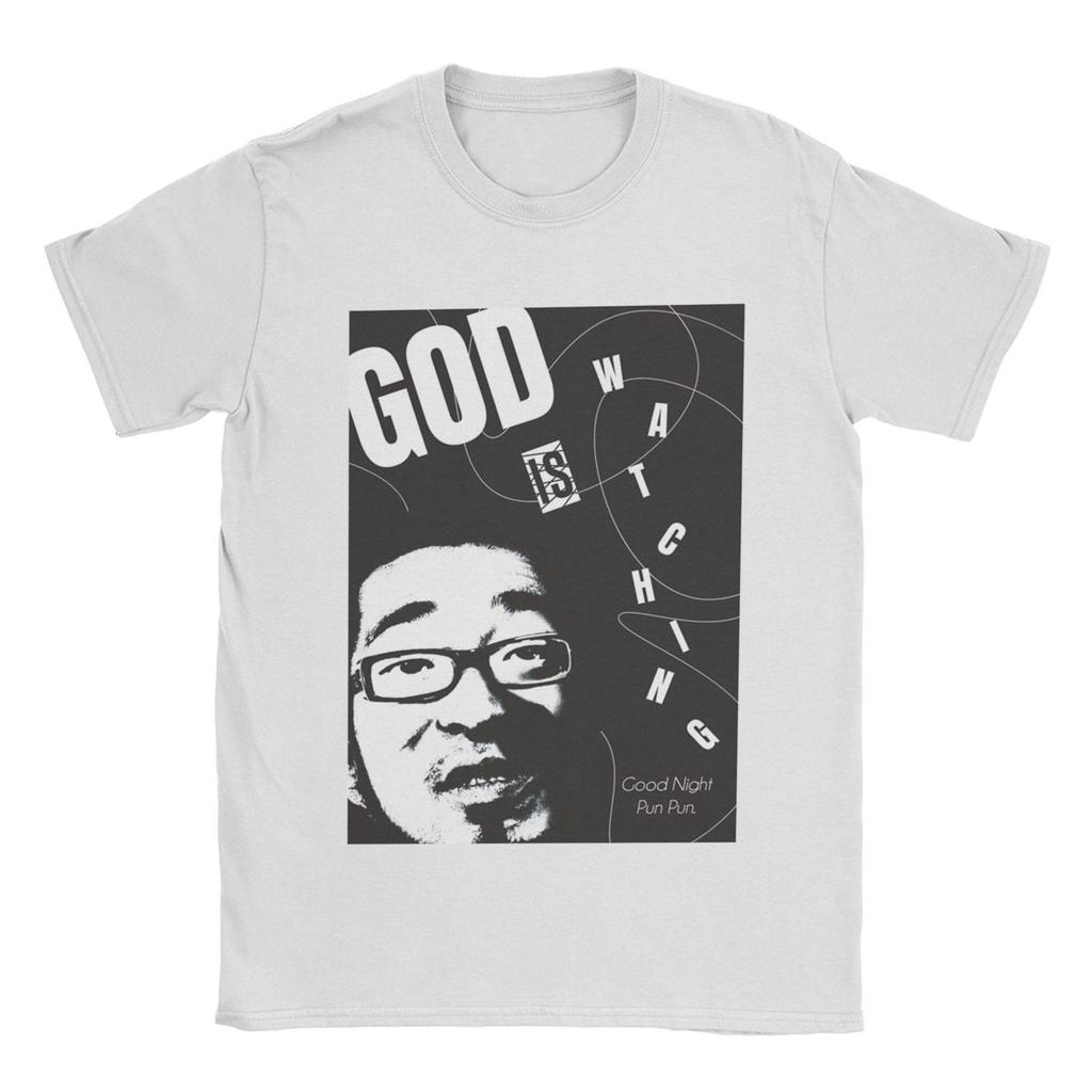 Oyasumi PunPun Gott T-Shirts für Herren Lustige Baumwoll-T-Shirts Rundhals Kurzarm T-Shirts Erwachsenen-Tops