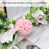 Iron Flower Plant Wall Hanging Wreath Artificial Wreath Silk Fabric Hanging Door Wreath for Living