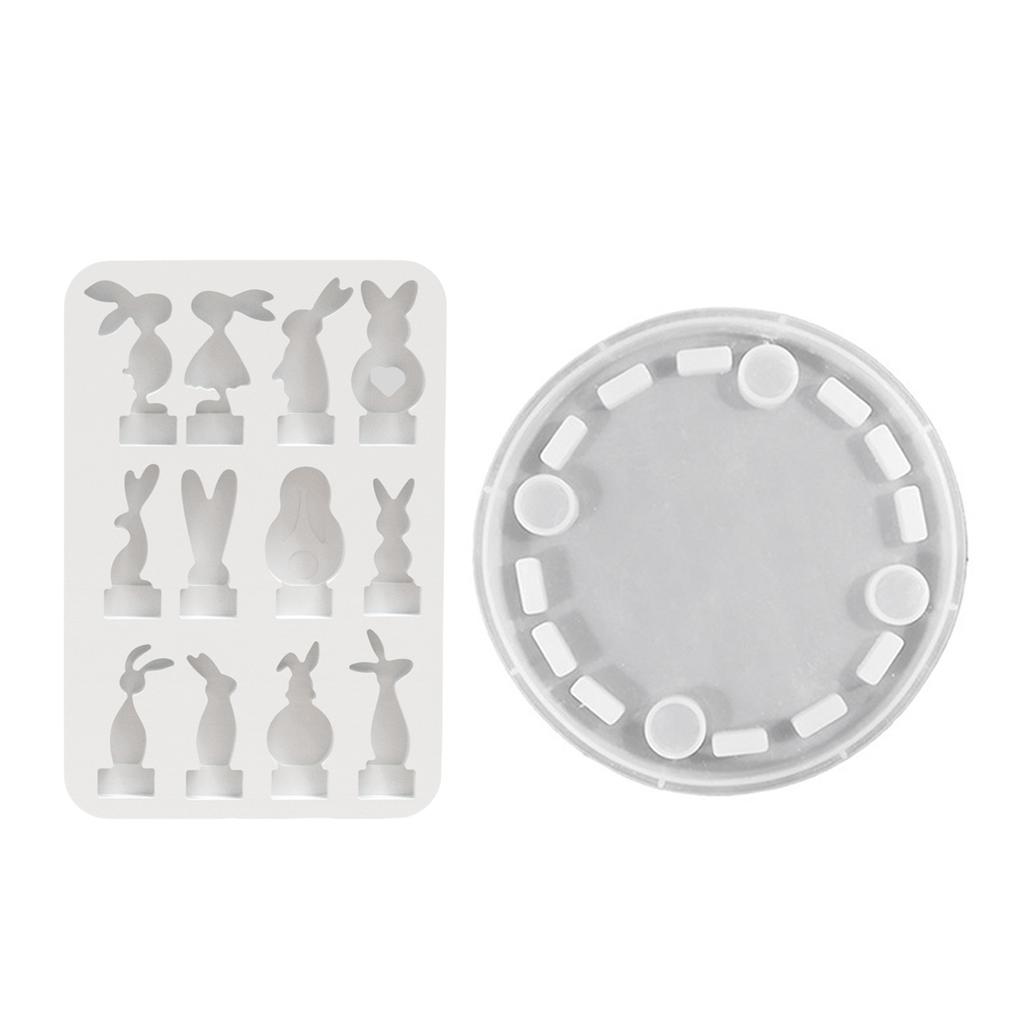 Unique Easter Decoration Mold Easter Rabbit Silicone Mold For Creative DIY Candle Holders And Festive Home Decors