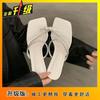 Thin strap outer wear women's cool slippers 2025 summer new simple design versatile cover toe sandals women's