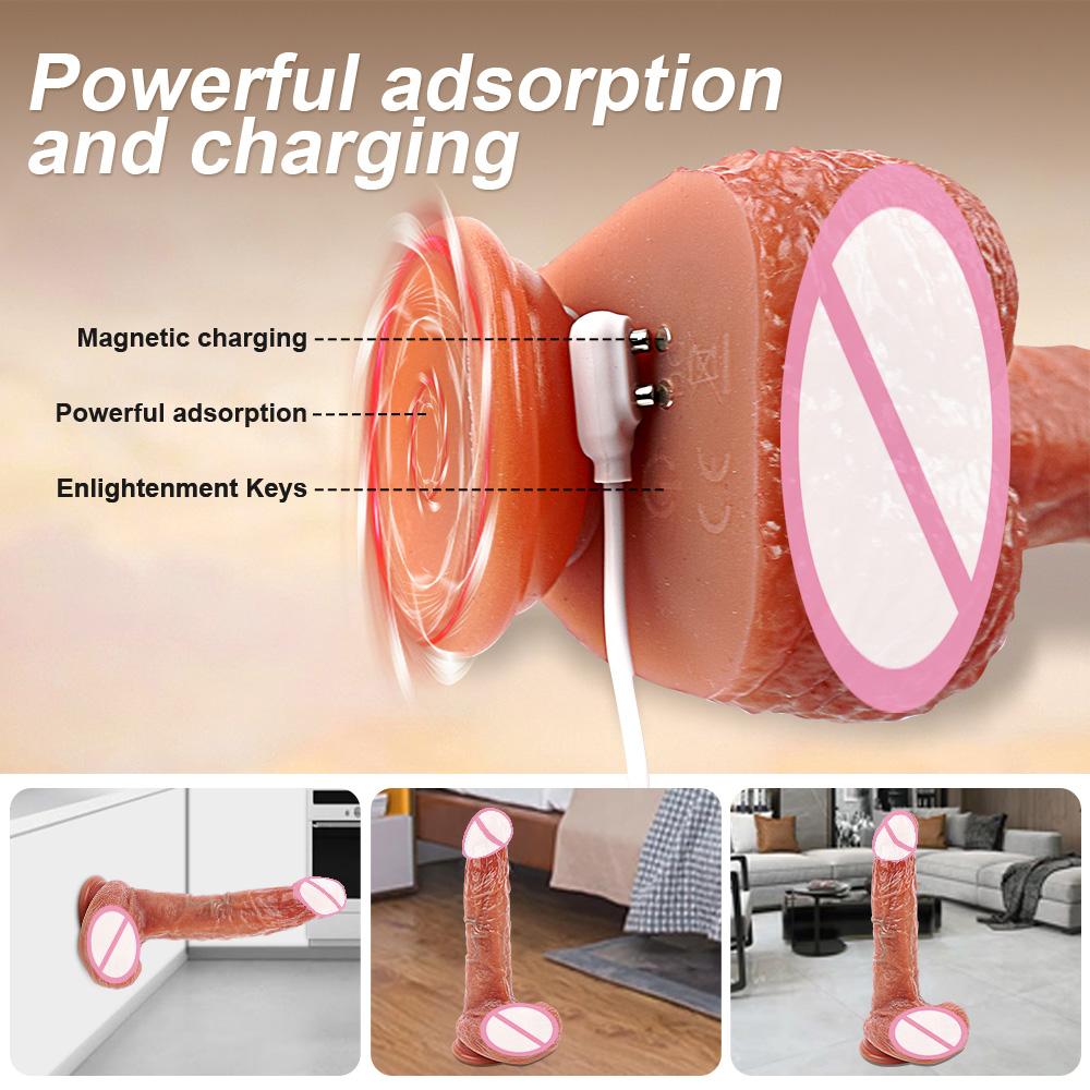 Realistic Water Spray Soft Dildo Anal Sex Toy for Women Adult Gift Silicone Ejaculating Masturbators Penis Big Suction Cup Dick