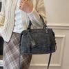 2025 Vintage frosted women's shoulder bag, crossbody bag, large capacity women's handbag, Boston luxury women's bag