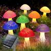 Solar Crackle Waterproof High Brightness Outdoor Mushroom Lamp for Courtyard and Lawn Decoration