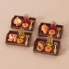 Miniature Fast Food Toy Set Lifelike Tiny Snack Model Odorless for Dollhouse Accessory DIY Craft Preschool Education Puzzle Toy