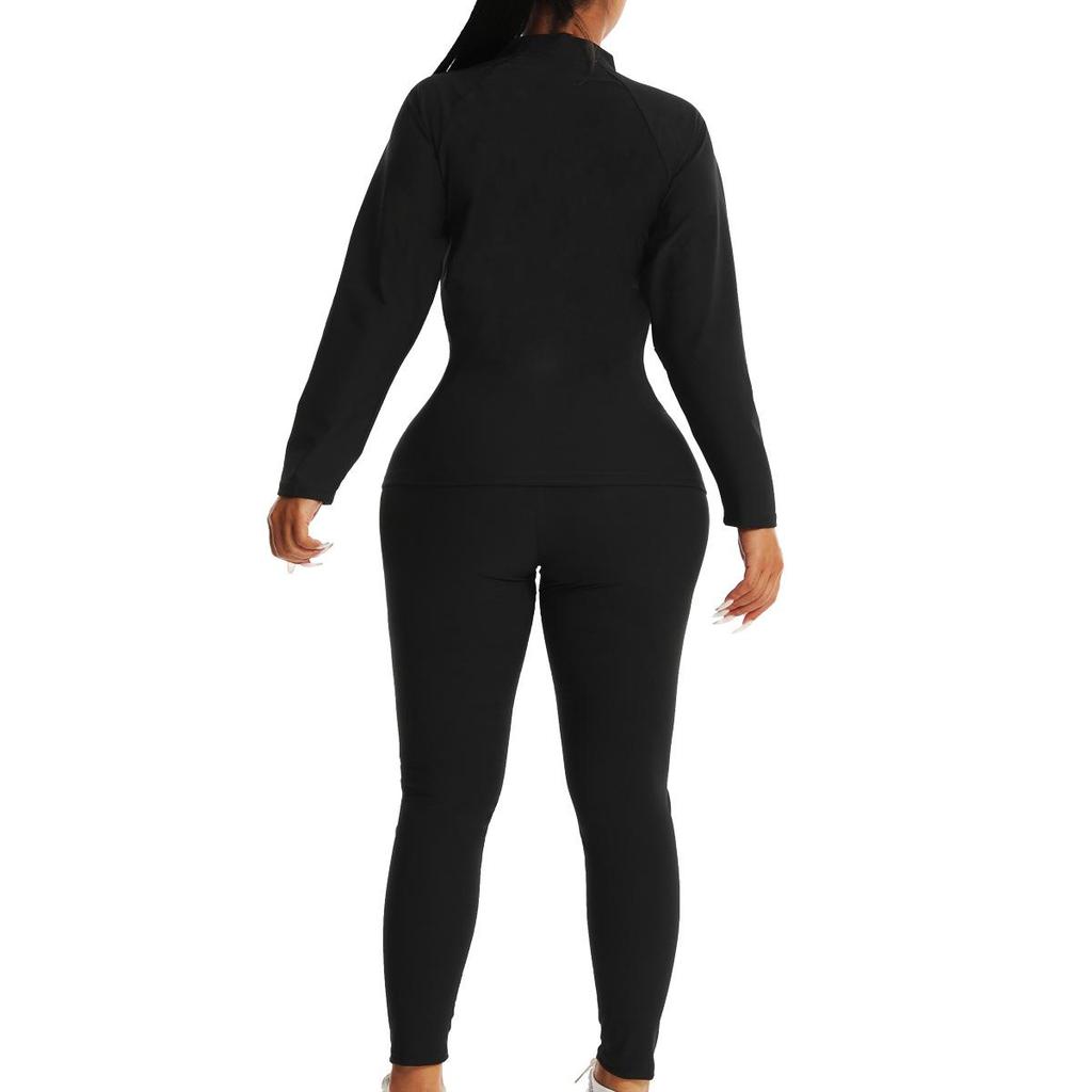 Damen Saunazug Übergröße Europäisch & Amerikanisch: Bauchkontroll-Yoga-Schweißbekleidung, Taillenformende Fitness-Bodyformer