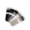 Color-Block Ruffle Crew Socks for Women, Spring/Autumn Absorbent Cotton, Japanese Trendy Loose Fit