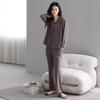 Women's Mid-Season Stretch Cotton Pajama Set - Long Sleeve Top & Pants