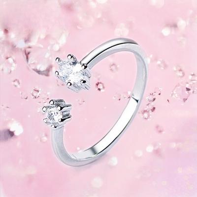 S925 Sterling Silver Ring Fashionable Exquisite Open Korean Style All-Match Ring