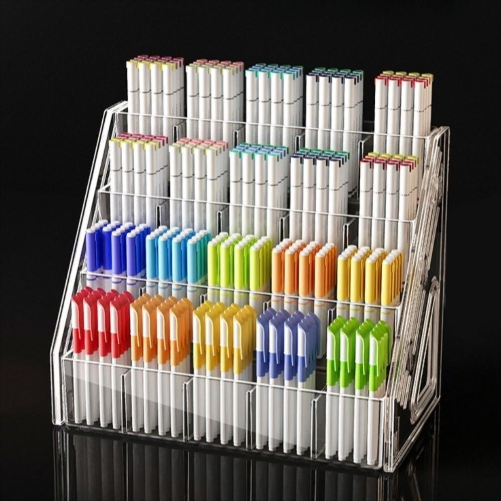 3/4/5 Layers Watercolor Pencil Storage Rack Large Capacity Marker Pen Storage Box Office/School