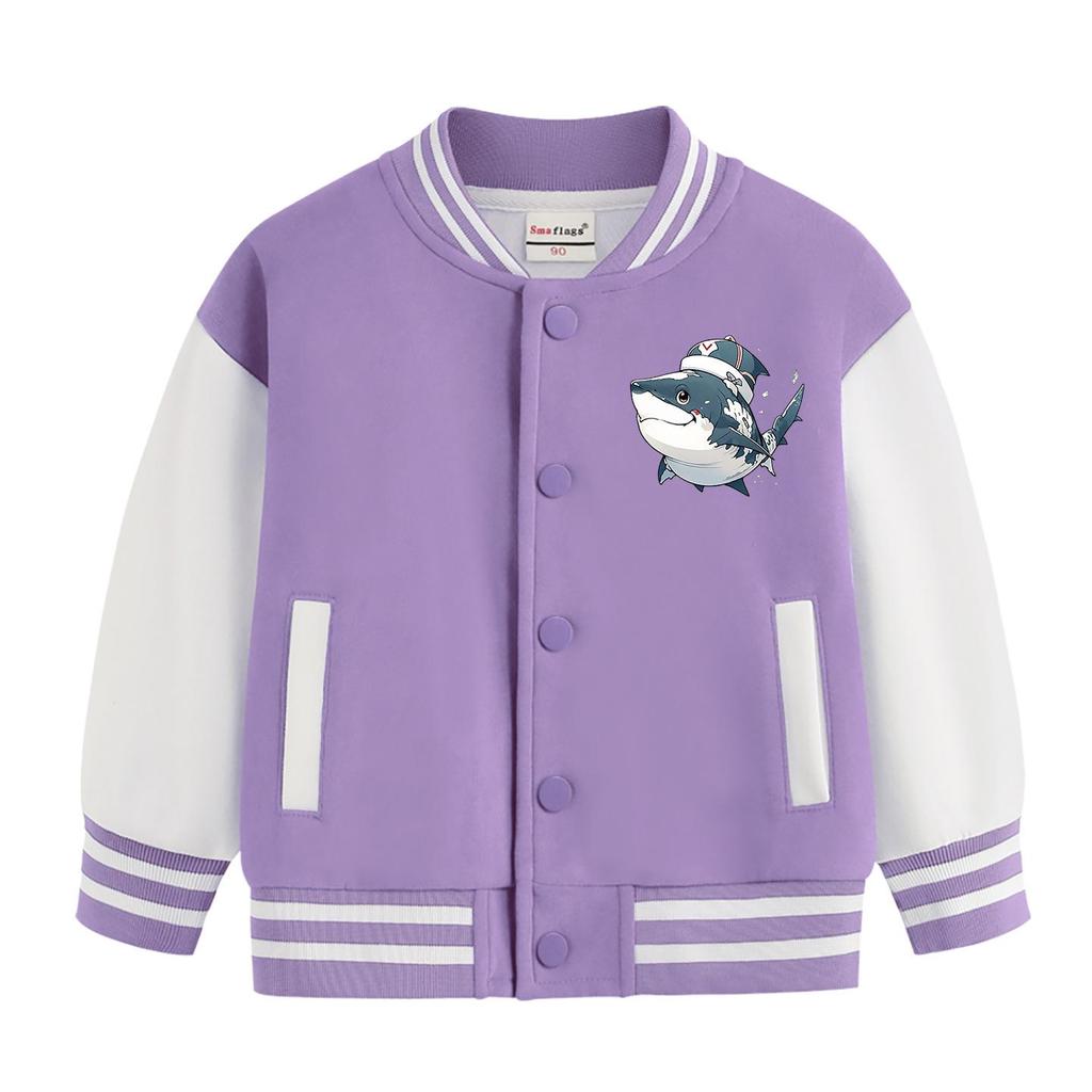 2025 Neuer Stil Jungen Fleece-gefütterte Baseballjacke für Herbst & Winter