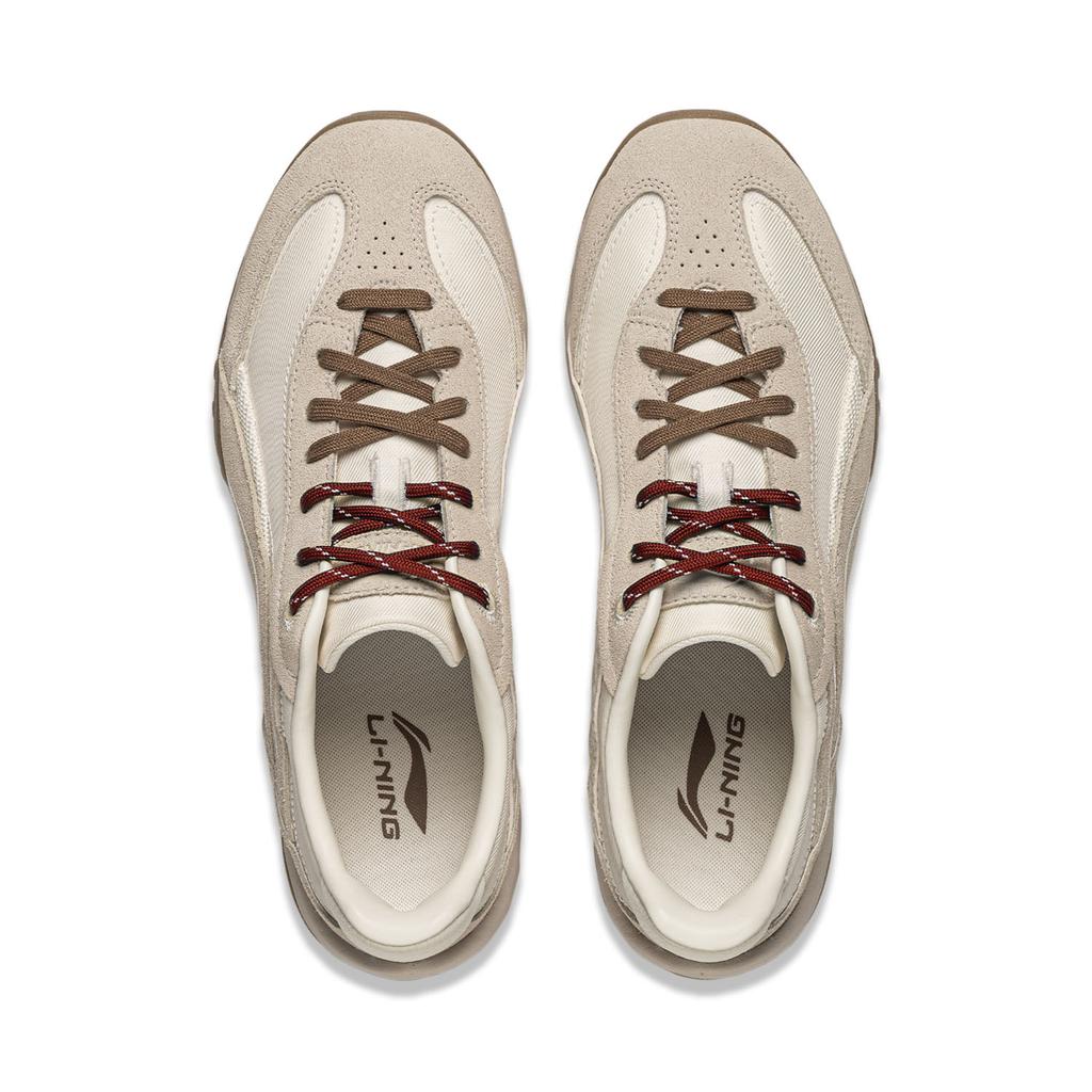 Li Ning Film Stream Casual Shoes Unisex Low Top Oyster Gray Ecru AGCW150-1