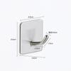 304 Stainless Steel Hooks, No Punching, Bathroom Clothes Hooks, Metal Adhesive Hooks, Bathroom