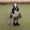 Realistic Halloween Patterns Witch Broomstick Hanging Ornament, Spooky Fabric Pendant for Party Bar Celebration Decor Home, Trick or Treat Festive