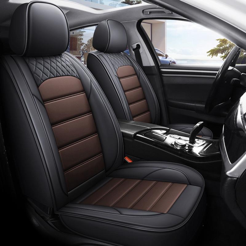 Universal Car Seat Cushion, Full-Coverage Car Seat Cover, Wear-Resistant Faux Leather Car Seat Cover, 5-Seater Car Cushion