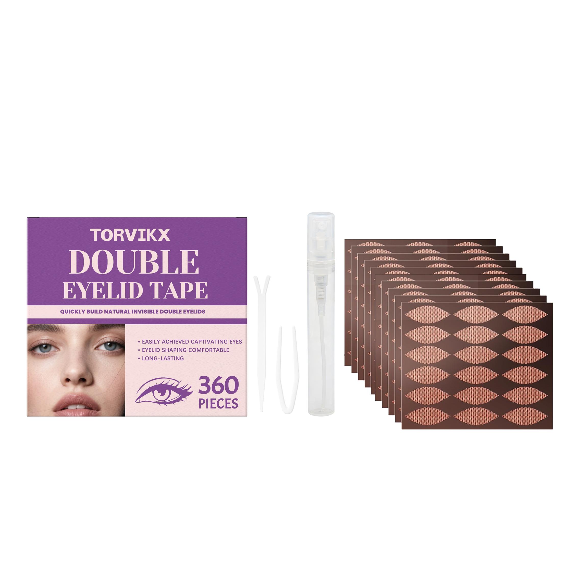 TORVIKX Lace Double Eyelid Set: Firm, natural, and clear eye contour, comfortable and portable double eyelid tape