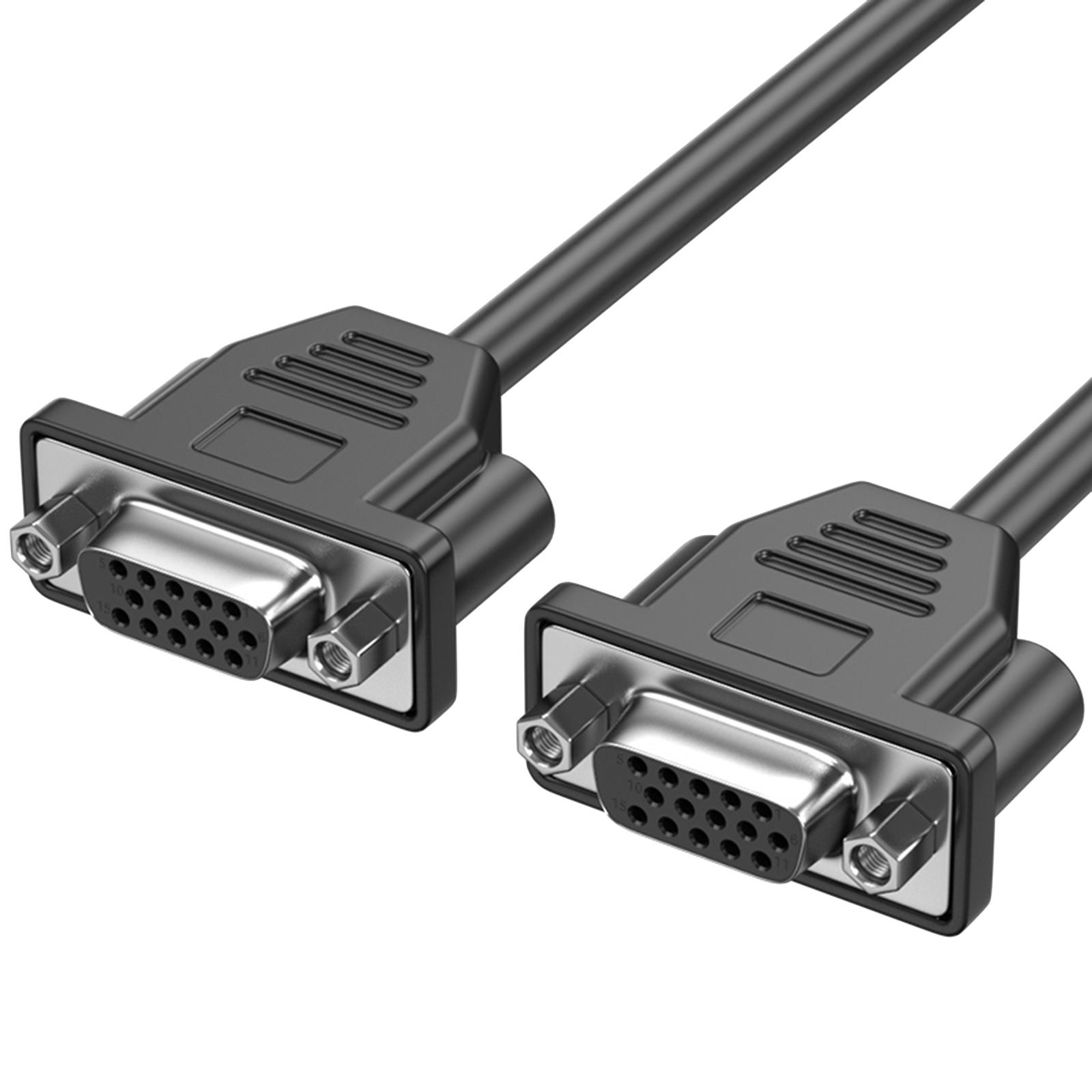 Durability VGA 15Pin Female Extension Cable 30cm, Plugs and Play VGA Cable for Seamlessly Video Transfer to Monitors 1