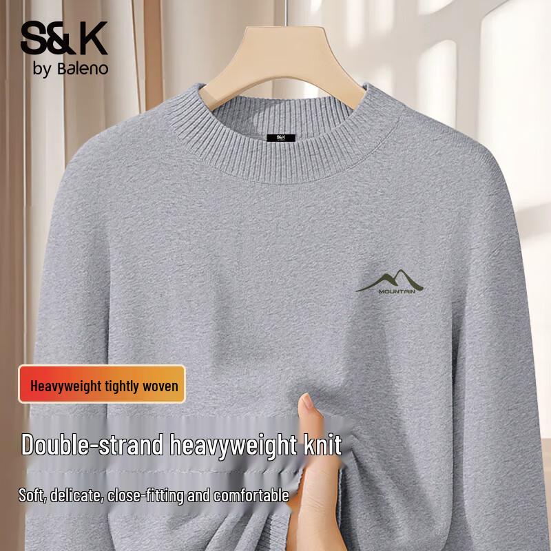 

Baleno S&K Men s Half-High Collar Fleece-Lined Sweater M