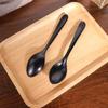 8Pcs Matte Black Soup Ladle Set High End Smooth Surface Ergonomic Handle Spoons for Kitchen Home Hotel Restaurant Porridge Rice