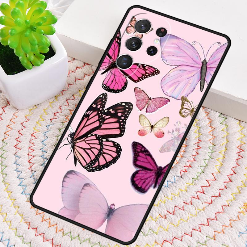 Cute Aesthetic Butterfly Phone Case for Samsung Galaxy note 10 pro S26 Ultra S23 S24 FE S25 S21 S22 PLUS shockproof Cove
