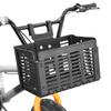 Folding Bike Basket Detachable Plastic Bike Handlebar Front Basket Bicycle Rear Rack Hanging Basket Cycle Cargo Carrier