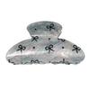 Hair Claw for Women Bow Print Hair Clip Pearlescent Texture Shark Hair Claw