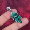 Smaragd Anhänger, 925 Sterling Silber Anhänger Edelstein Schmuck, handgefertigter Anhänger erstaunlicher Schmuck, Geschenk für Sie