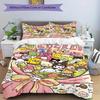 3pcs Sanrio Breathable Polyester Bedding Set Soft Duvet Cover and 2 Pillowcases,Suitable for All Seasons, 082661b