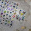 Japanese Retro Tamagotchi 3D Nail Art & Device Stickers - Cute Cartoon Embossed Decals