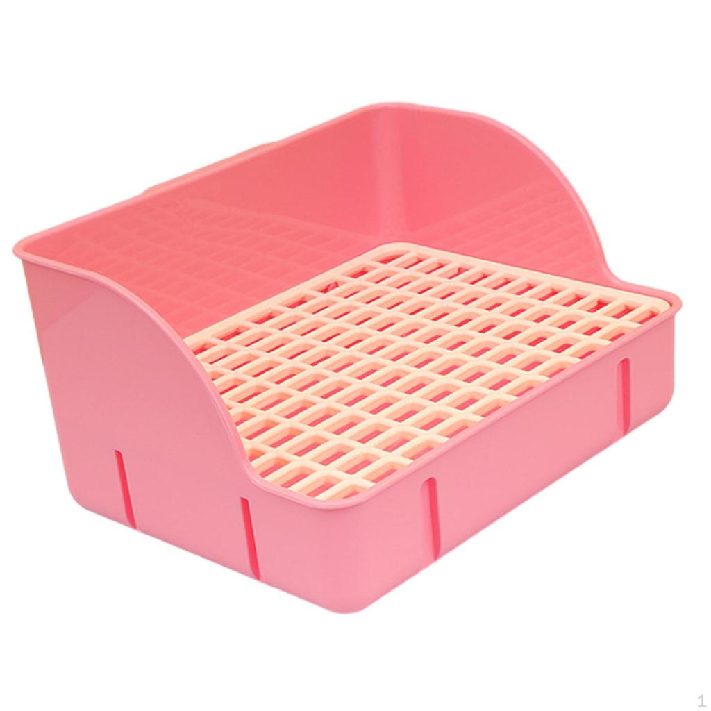 Corner Litter Box for Small Pets - Space-Saving Potty Solution