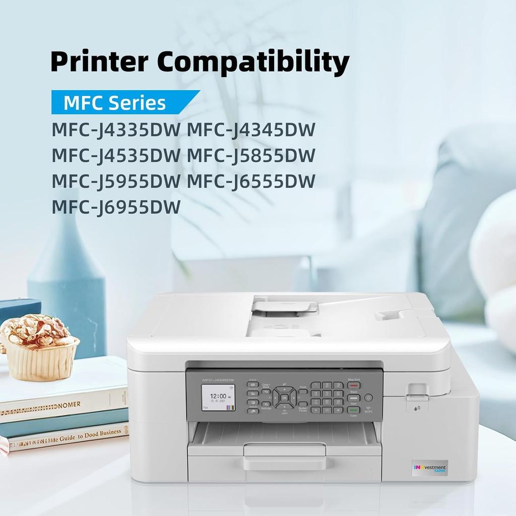 LC406 Ink Cartridges Compatible for Brother LC 406 LC406XL use to Brother MFC-J4535DW MFC-J4335DW MFC J5855DW MFC-J6555DW MFC-J6955DW Printer (4