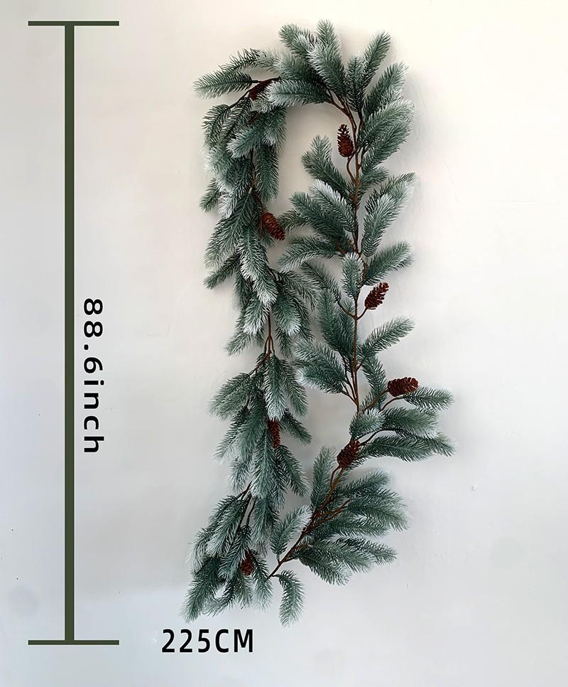 Christmas Garland Artificial Pine Needles Rattan Green Plants Hanging Ornament For Fireplace Staircase Xmas New Year Decor 2025