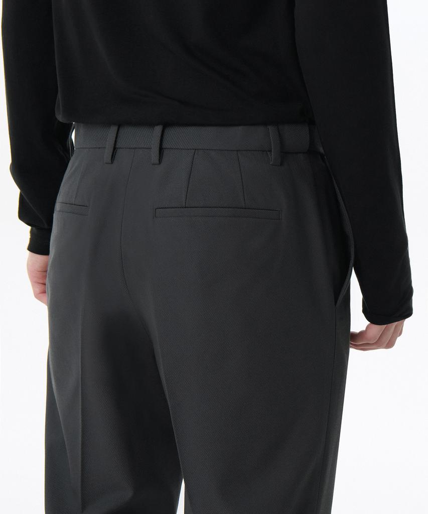 MUSINSA STANDARD Whipcord Flare Hidden Banding Slacks [Gray]