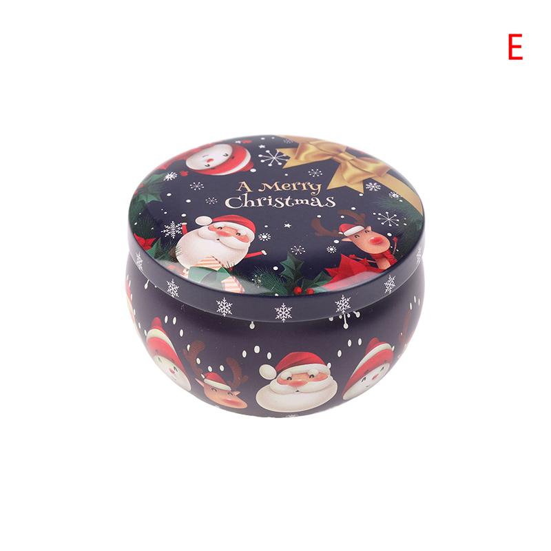 

1PCS Christmas Metal Tin Jars Coffee Tea Spice Candy Jewelry Storage Case Candle Making Containers Decorations Boxes