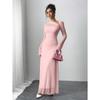 Europe, America 2026 summer new asymmetrical neckline long sleeve elegant fashion temperament dress women