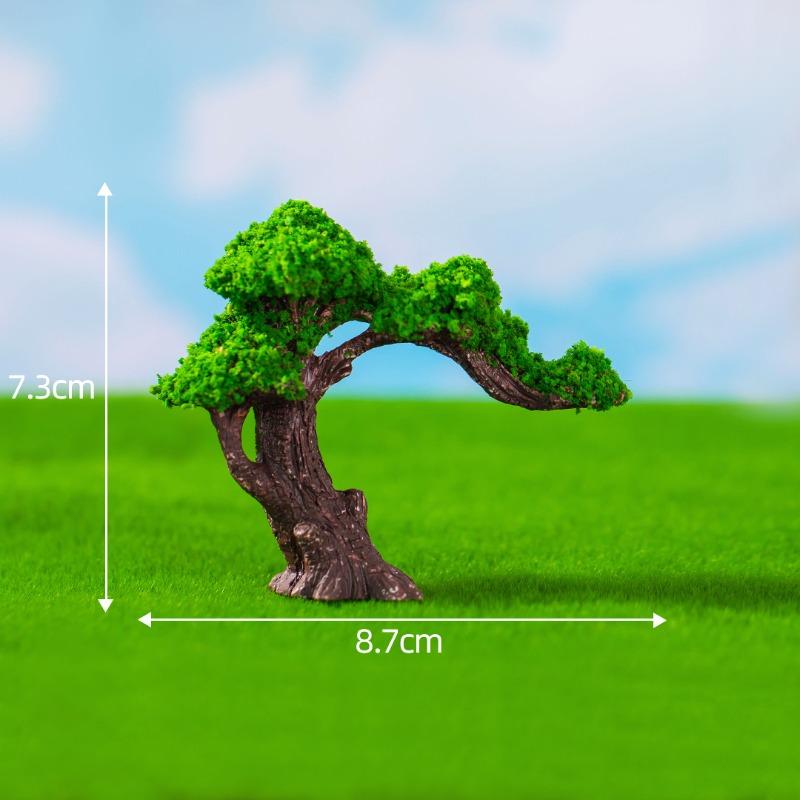 Micro-landscape Simulation of Green Trees Flowers Moss Horticultural Ecology Bottle-making, Scene Decorations Accessories, and Small Ornaments