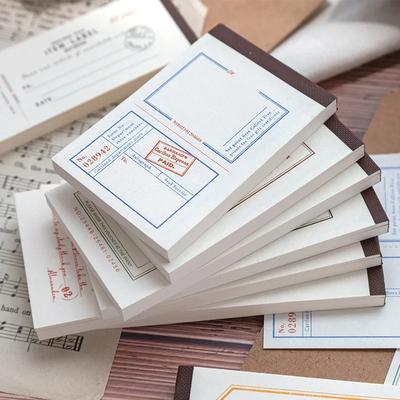 50sheets European Style Retro Sticky Note Portable Scrapbook Decorations Stickers Label Notepad Stationery Journal Decor Sticker