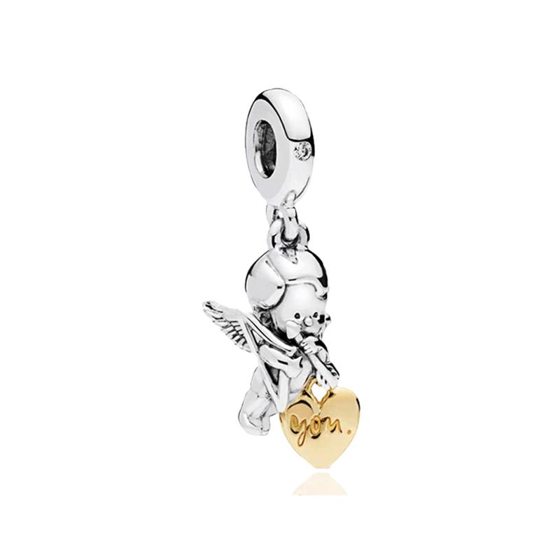 New Sparking Cross Angel Charm Bead Charms Dangle Authentic Snake Compatible With Copper Bracelets Necklaces Bead Charms Ideal For Diy Jewellery Women