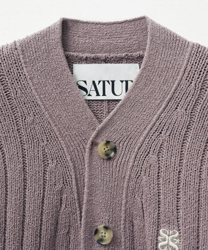 Seteo Faro Oversized Boucle Cardigan Vintage Purple (Type C)