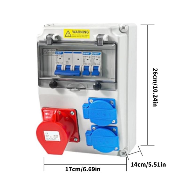 Wall Mounted Electrical Outlet Box Powerful Construction Power Distributor Outdoor Waterproof Distribution Box Enduring