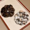 2pcs Women's Plush Big Hair Ties, Leopard Print Flannel Hair Accessories, Holiday Celebration Gift, Suitable for Multiple Occasions